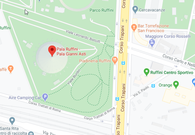 Mappa: Pala Gianni Asti, Torino