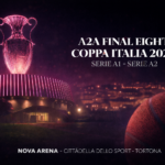 Immagine simbolica della A2A Final Eight Coppa Italia 2026 alla Nova Arena di Tortona, con il trofeo e l’arena illuminata